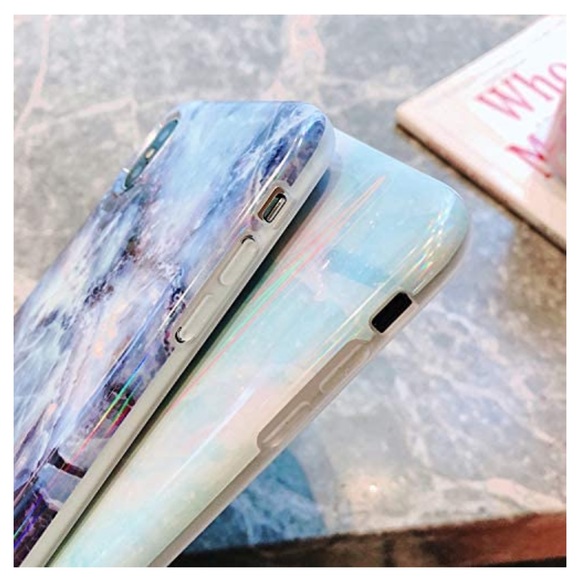 iPhone XR Case - Holographic Marble Case with Iridescent PopSocket - Picture 6 of 11